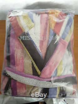 MISSONI Home Hooded BATH ROBE in Medium New in Pack Homer 100% Cotton Unisex