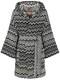 MISSONI Keith $570 Black/White Cotton Short Unisex Bathrobe New And Authentic