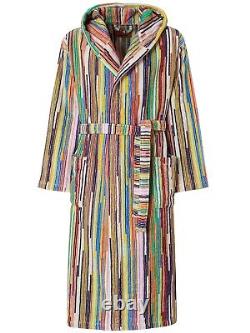 MISSONI Melody $490 Multicolor Cotton Long Unisex Bathrobe New And Authentic