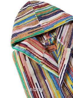 MISSONI Melody $490 Multicolor Cotton Long Unisex Bathrobe New And Authentic