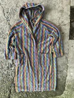 MISSONI Multicolor Belted Vintage Bath Robe Size L