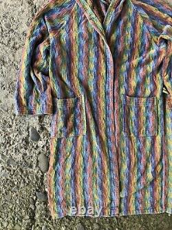 MISSONI Multicolor Belted Vintage Bath Robe Size L