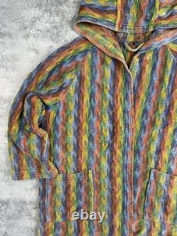 MISSONI Multicolor Belted Vintage Bath Robe Size L