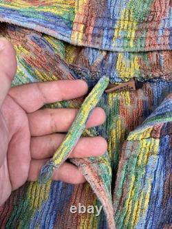 MISSONI Multicolor Belted Vintage Bath Robe Size L