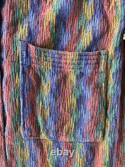 MISSONI Multicolor Belted Vintage Bath Robe Size L