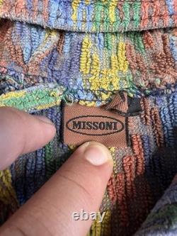 MISSONI Multicolor Belted Vintage Bath Robe Size L