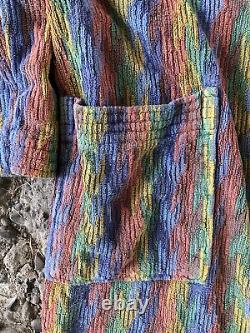 MISSONI Multicolor Belted Vintage Bath Robe Size L