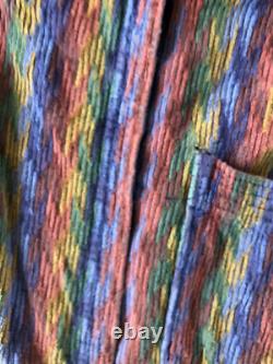 MISSONI Multicolor Belted Vintage Bath Robe Size L