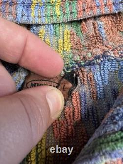 MISSONI Multicolor Belted Vintage Bath Robe Size L