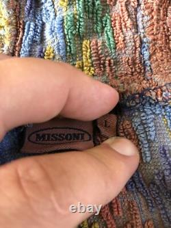 MISSONI Multicolor Belted Vintage Bath Robe Size L