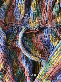 MISSONI Multicolor Belted Vintage Bath Robe Size L