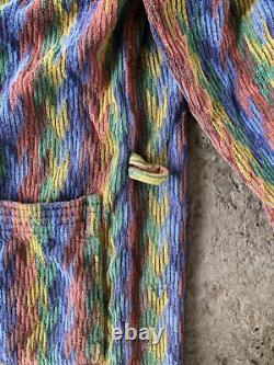 MISSONI Multicolor Belted Vintage Bath Robe Size L