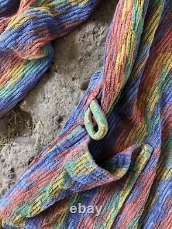 MISSONI Multicolor Belted Vintage Bath Robe Size L