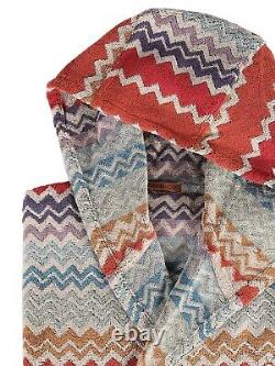 MISSONI Rufus $460 Multicolor Cotton Long Unisex Bathrobe New And Authentic
