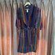 MISSONI Unisex Multicolor Striped Bathrobe Gown Size S Purple with Tag Unused