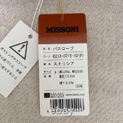 MISSONI Unisex Multicolor Striped Bathrobe Gown Size S Purple with Tag Unused