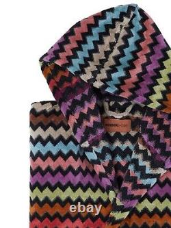 MISSONI Warner $495 Multicolor Cotton Long Unisex Bathrobe New And Authentic