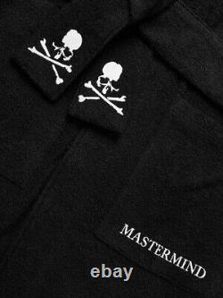 MMJ Skull Embroidered Cotton Bathrobe Mastermind Unisex Long Absorbent Robe