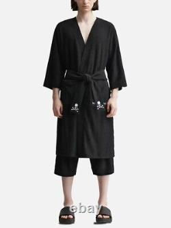 MMJ Skull Embroidered Cotton Bathrobe Mastermind Unisex Long Absorbent Robe