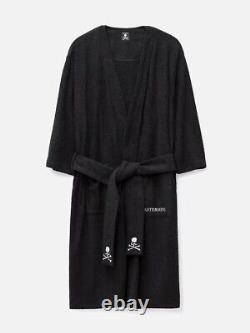 MMJ Skull Embroidered Cotton Bathrobe Mastermind Unisex Long Absorbent Robe