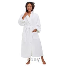 MONARCH Hooded Terry Shawl Collar Bathrobe for Men and Women Thick Fabric