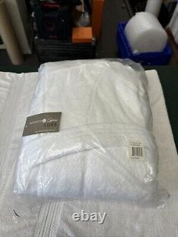 MONARCH Hooded Unisex Terry Bathrobe 100% Lux Combed Cotton 16 Large, White
