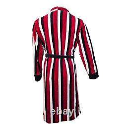 Marvel Deadpool Ferris Bueller Striped Bathrobe ADULTS S/M Super Fluffy Belted
