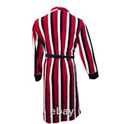 Marvel Deadpool Ferris Bueller Striped Bathrobe ADULTS S/M Super Fluffy Belted