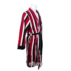 Marvel Deadpool Ferris Bueller Striped Bathrobe ADULTS S/M Super Fluffy Belted