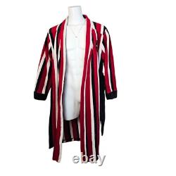 Marvel Deadpool Ferris Bueller Striped Bathrobe ADULTS S/M Super Fluffy Belted