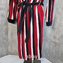 Marvel Deadpool Ferris Bueller Striped Bathrobe ADULTS S/M Super Fluffy Belted
