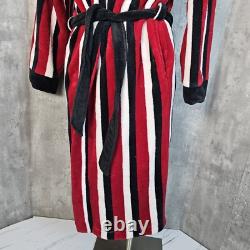 Marvel Deadpool Ferris Bueller Striped Bathrobe ADULTS S/M Super Fluffy Belted