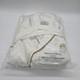 Mascioni Plaza Hotel Luxury Bathrobe Small White Velour Gold Trim New NWOP