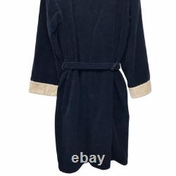 Maserati Official Heavyweight Bath Robe Embroidered Navy Blue RARE Men's 2XL
