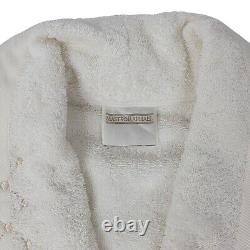 Mastro Raphael Mens Ivory 100% Cotton Belted Bathrobe Size S