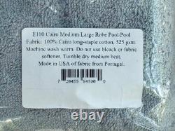 Matouk Cairo Heavy Weight 100% Cotton MEDIUM/LARGE Bathrobe COLOR POOL BLUE