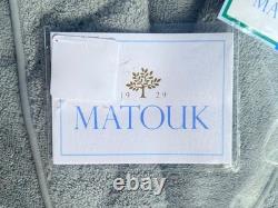 Matouk Cairo Heavy Weight 100% Cotton MEDIUM/LARGE Bathrobe COLOR POOL BLUE