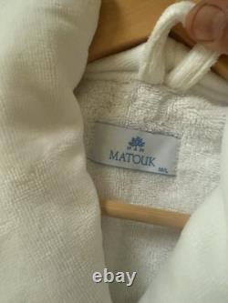 Matouk HS052-MLROB-WHITE MEDIUM/LARGE BATHROBE