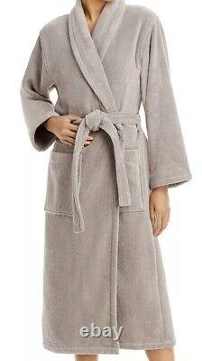 Matouk Milagro 100% Cotton Medium / Large Bath Robe Platinum New