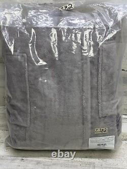 Matouk Milagro 100% Cotton Medium / Large Bath Robe Platinum New