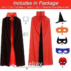 Men & Kids Tunic Hooded Robe Halloween Cosplay Costume Robe Cloak Cape Free Ship
