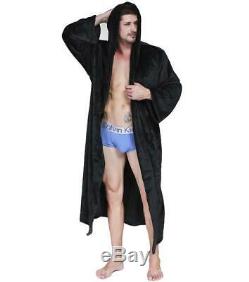 Men Long Robes Warm Winter Bathrobes Sleep / Lounge