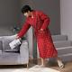 Men Luxury Plaid Robe Long Bathrobes Man Cotton Soft Gown Bath Robe Plus Size
