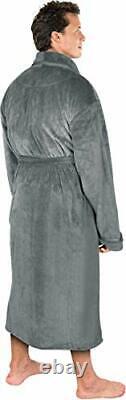 Men Robe Men Bath Robe Shawl Collar Fleece Bathrobe in LOT NY Threads