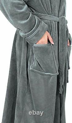 Men Robe Men Bath Robe Shawl Collar Fleece Bathrobe in LOT NY Threads