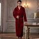 Men Women Long Thick Warm Flannel Pajama Set Plus Size Bathrobe+Pant Gown Set