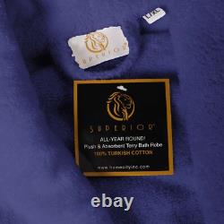 Men's 100% Turkish Cotton Terry Ultra-Plush and Absorbent Long Bathrobe