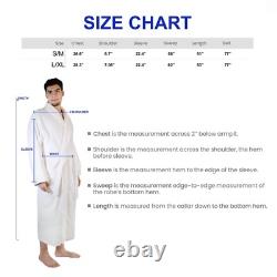 Men's 100% Turkish Cotton Terry Ultra-Plush and Absorbent Long Bathrobe