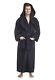 Men's Big & Tall Long Monk Robe Hooded Full Length Turkish XX-Large Black