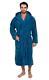 Men's Hooded Cotton Robe, Terry Cloth Luxury Spa Bathrobe Medium Deep Water